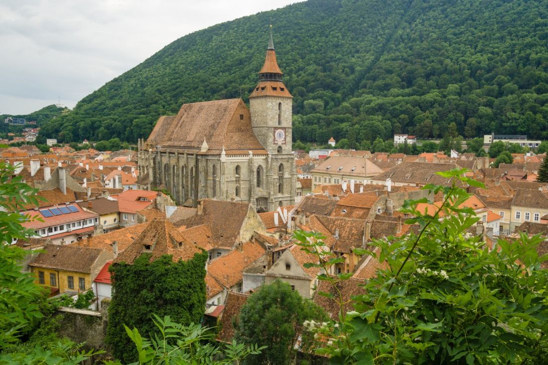 Černý kostel v Brașově z  Černé věže
