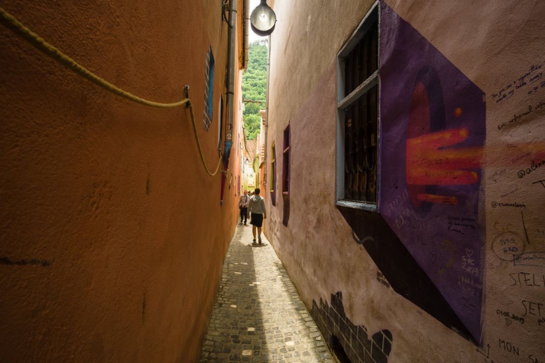 Strada Sforii, narrowest street in Romania