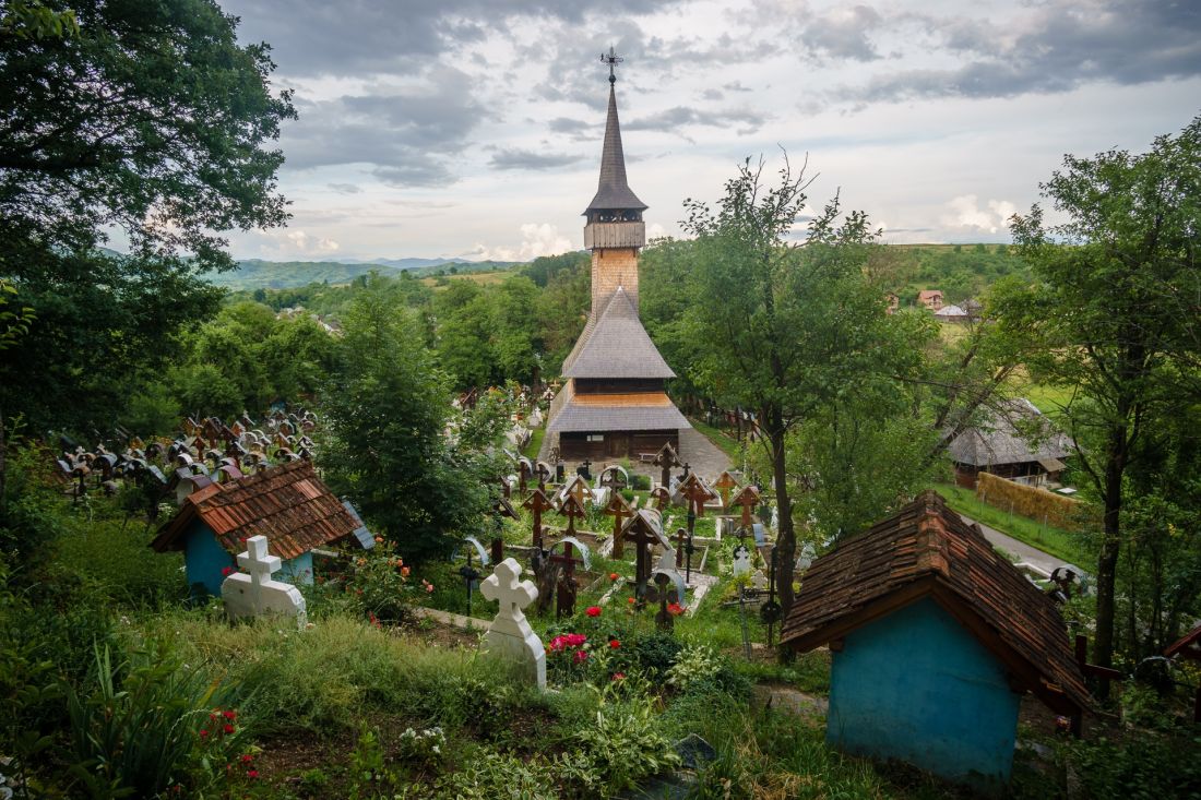 Church on the hill in Ieud.