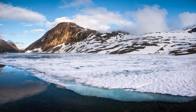 Frozen lake