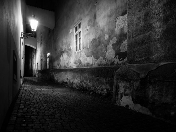 Dark alleyway