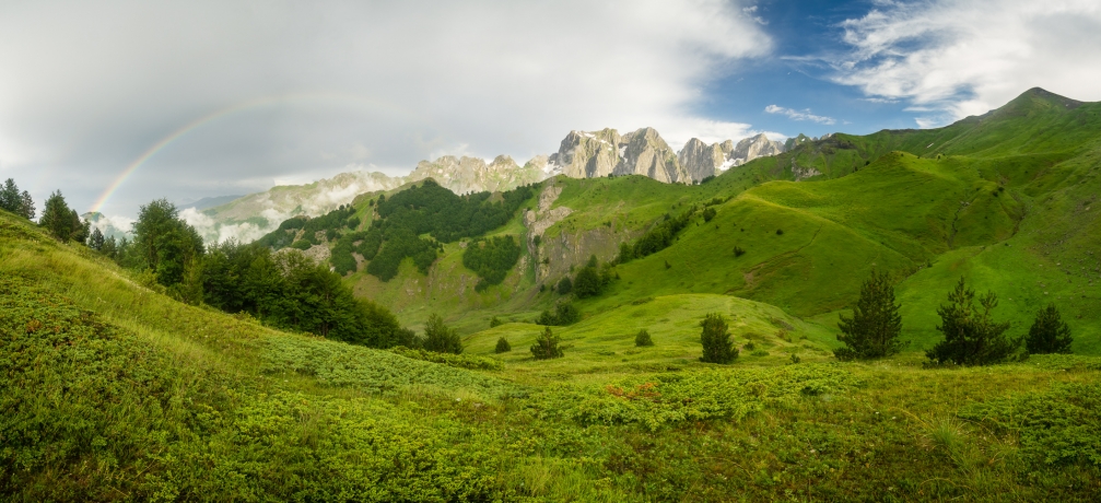 Rainbow over Accursed mountains