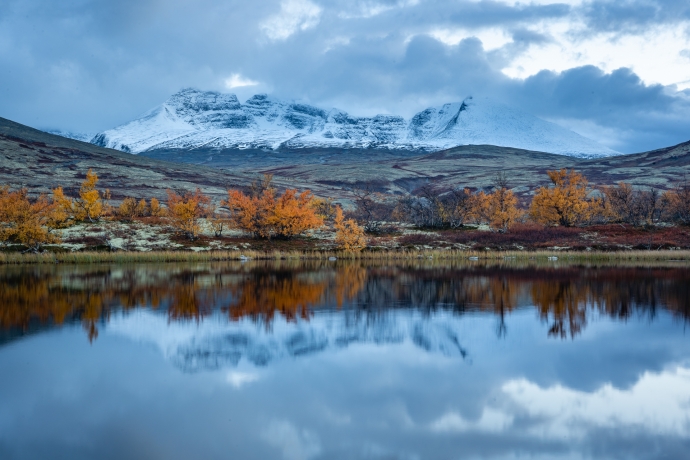 Evening by the Dørålstjørnin lakes