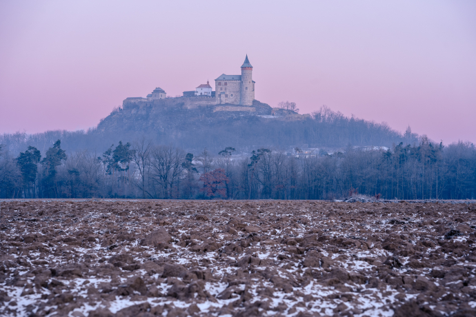 Frosty morning outside Pardubice