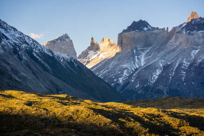 Evening below Paine Grande