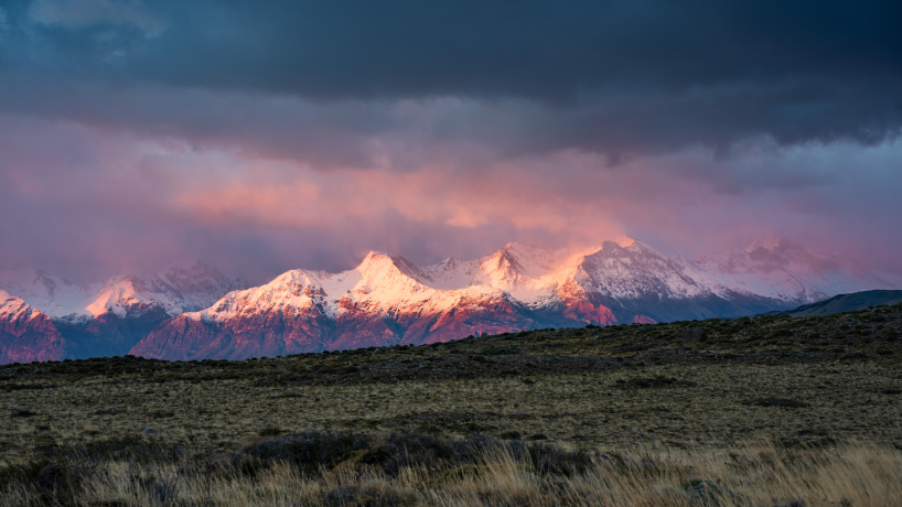 Morning light over the mountains