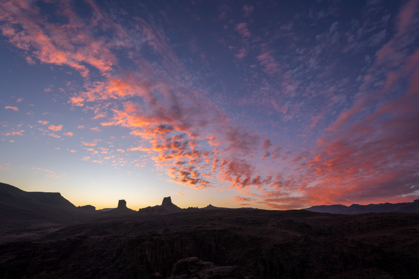 Colours over the rocky wasteland