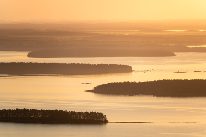 Islands on lake Pielinen