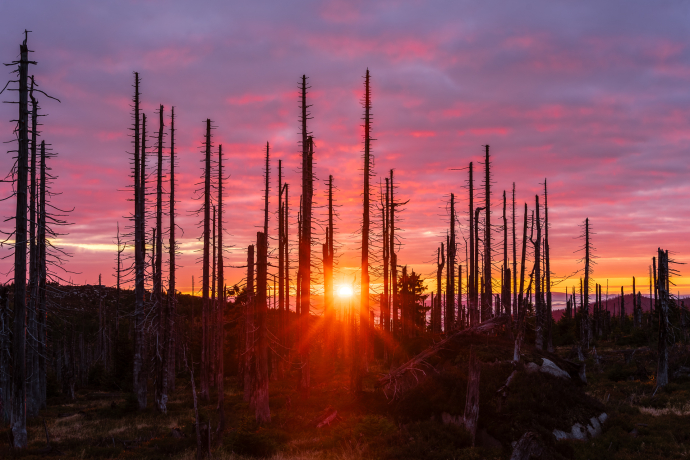 Sunrise below Plechý