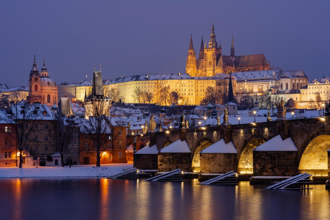Praha zasněžená