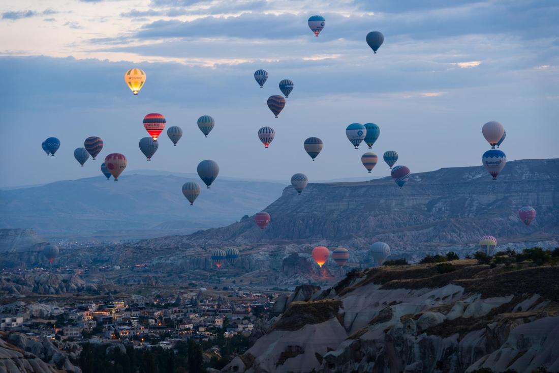 Balóny nad Göreme.
