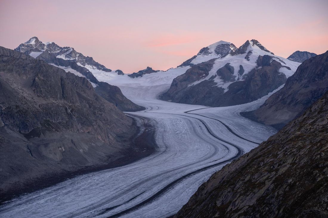 Červánky nad Jungfraujochem.